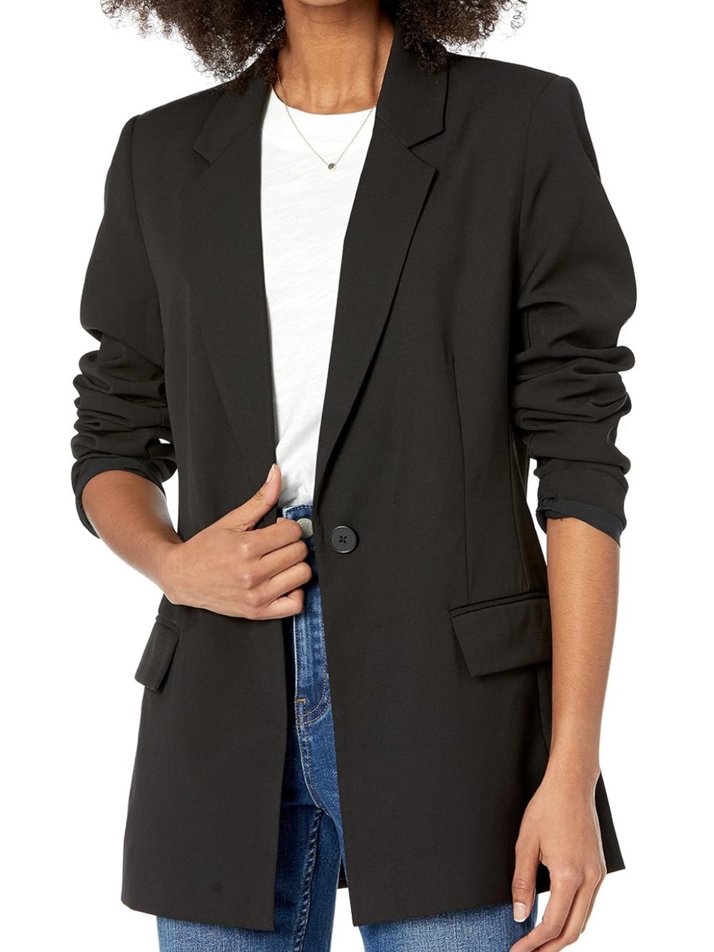 Never worn The Drop Long Black Blazer